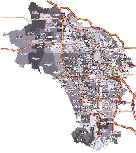 los angeles zip code and address